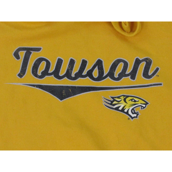 Towson University Tigers Mens Size S Small Yellow Hoodie Image 3