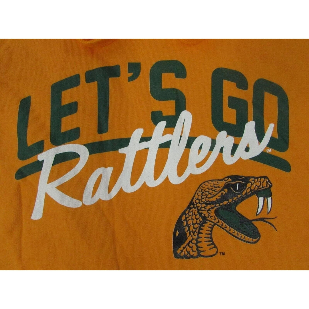 Florida AandM Rattlers "Lets Go Rattlers" Womens Size XL XLarge Orange Hoodie Image 3