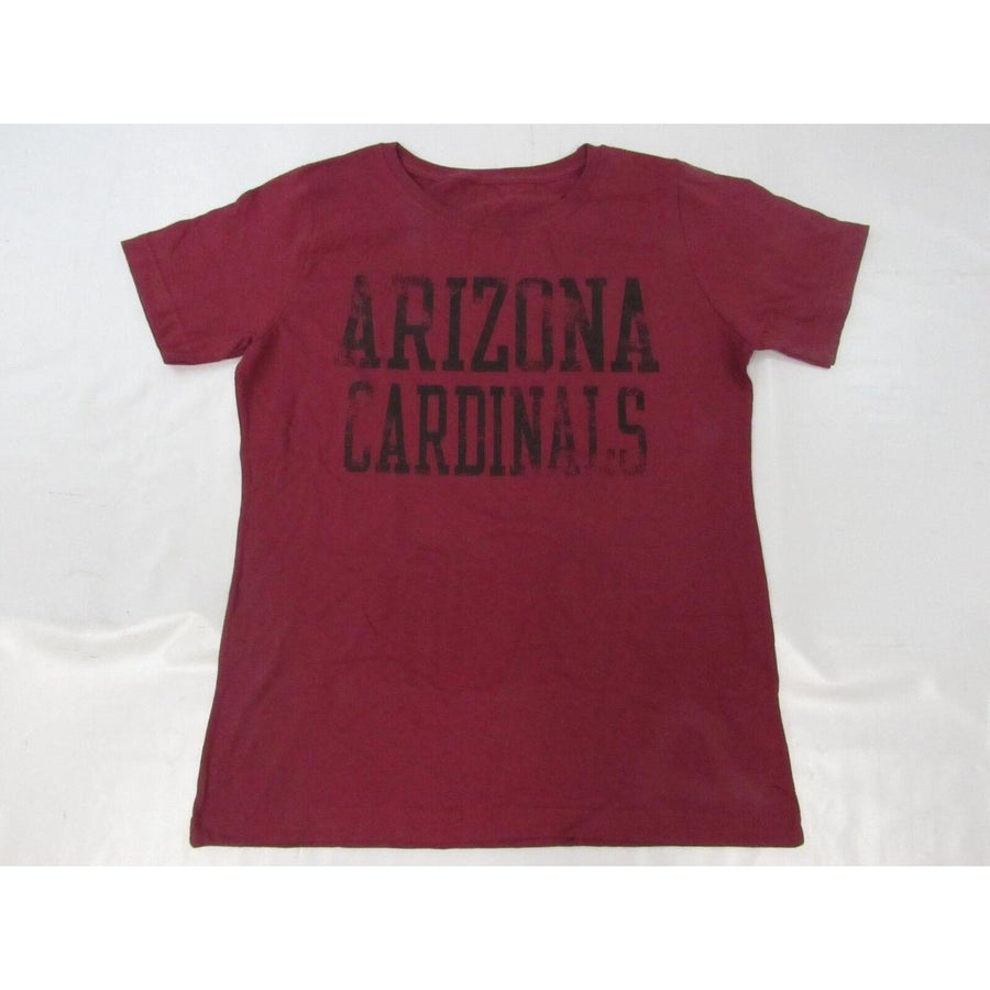 Arizona Cardinals Womens Size M Medium Red Shirt w/ Distressed Print Image 1