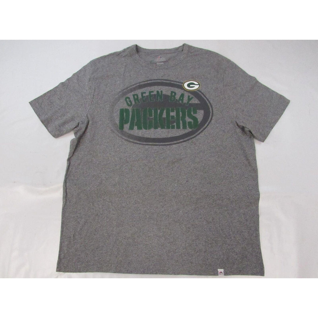 Green Bay Packers Womens Plus Size 2XL Heathered Gray Majestic Blend Shirt Image 4