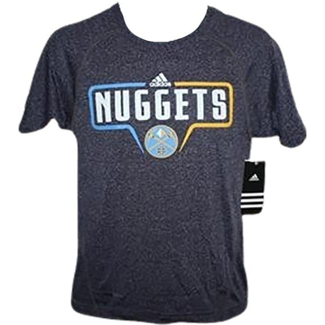 Denver Nuggets YOUTH Medium M 10/12 Adidas Climalite Performance Shirt Image 1