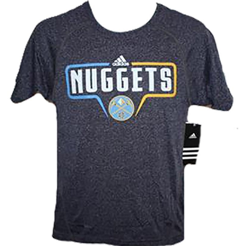 Denver Nuggets YOUTH Medium M 10/12 Adidas Climalite Performance Shirt Image 3