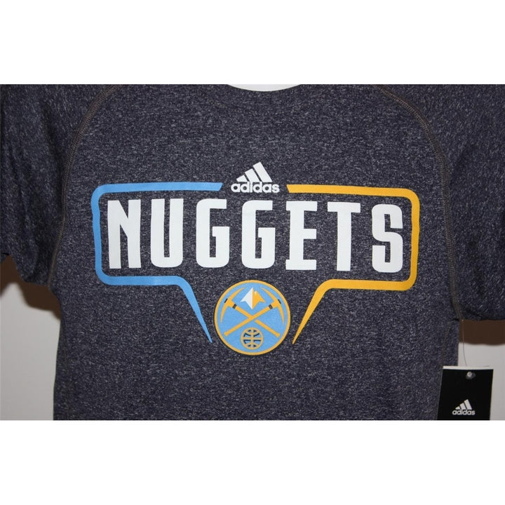 Denver Nuggets YOUTH Medium M 10/12 Adidas Climalite Performance Shirt Image 4