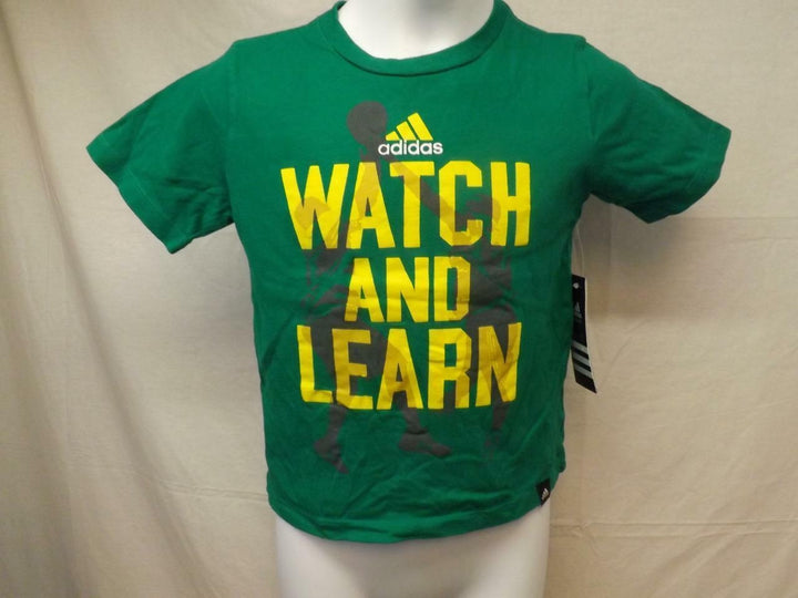 Watch and Learn Basketball adidas Kids Size 5 Green Tshirt with tag Image 1