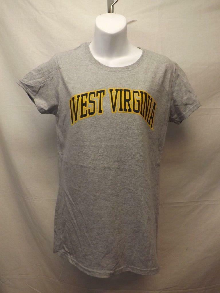 West Virginia Mountaineers Womens Size M Medium Gray Shirt Image 1