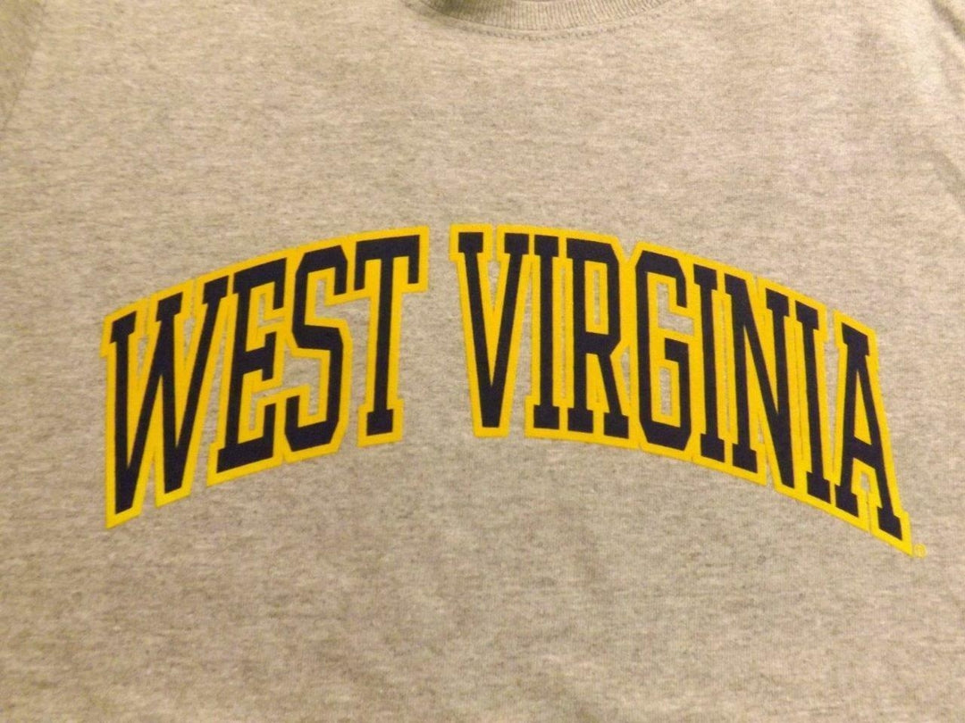 West Virginia Mountaineers Womens Size M Medium Gray Shirt Image 2