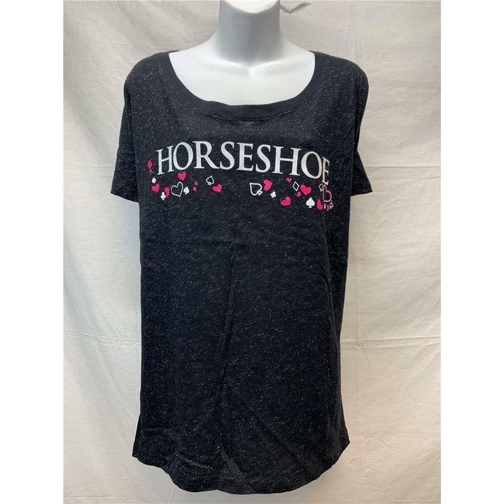 Horseshoe Womens Size 3X Black J.America Shirt Image 1