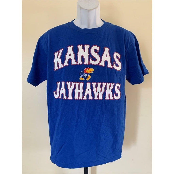 Kansas Jayhawks Mens Size M Medium Blue Shirt Image 1