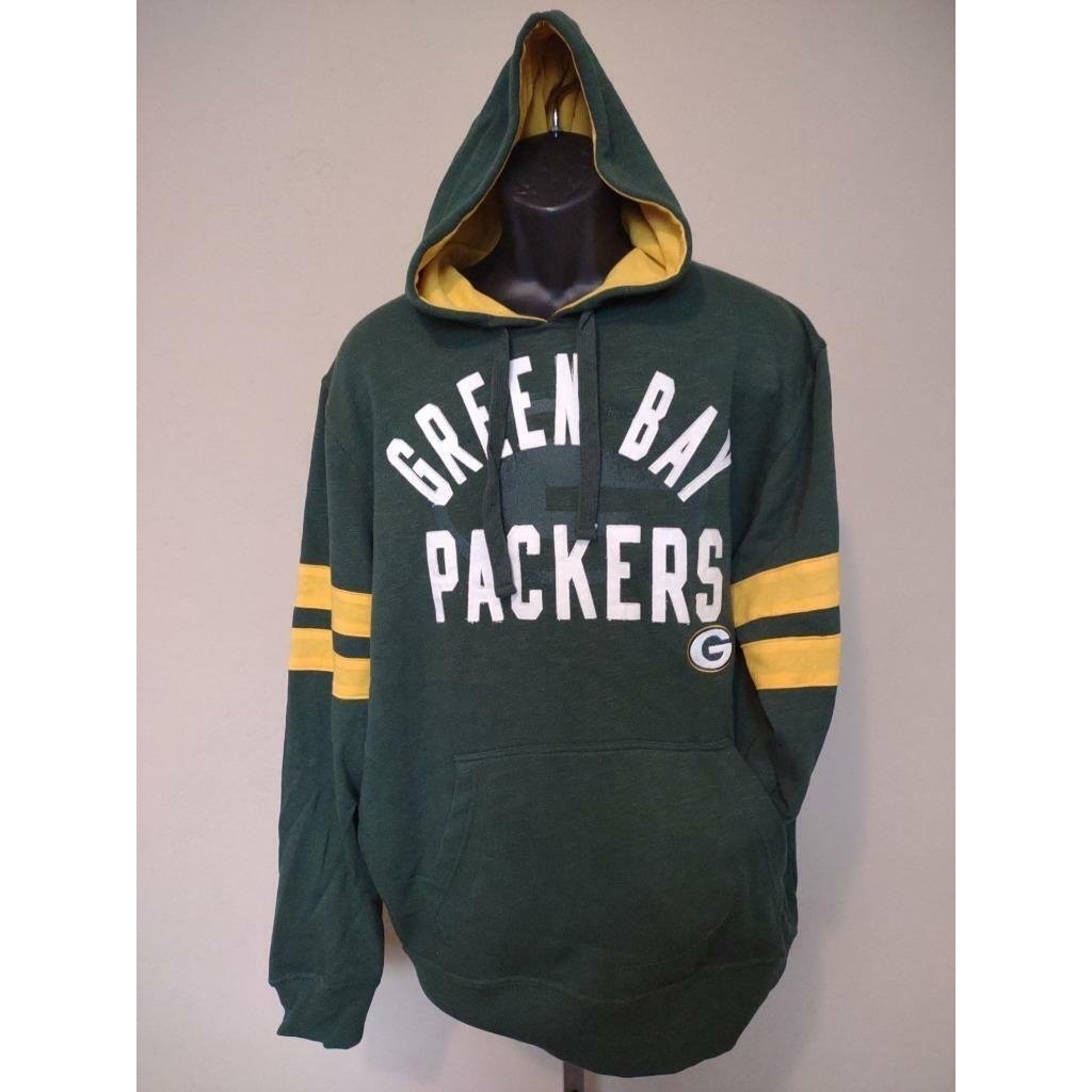 Green Bay Packers Mens Size M Medium Green Hands High Hoodie Image 1