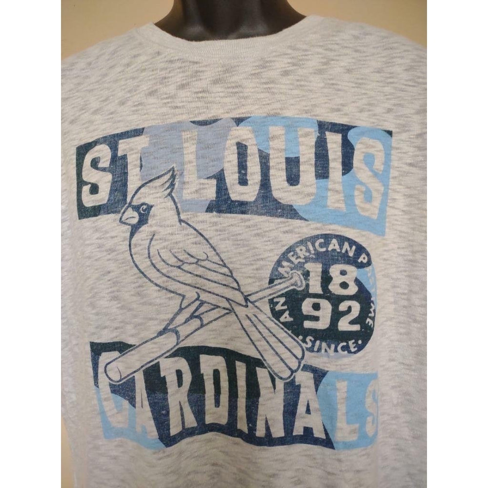 St. Louis Cardinals Mens Size M Medium Gray Shirt Image 2