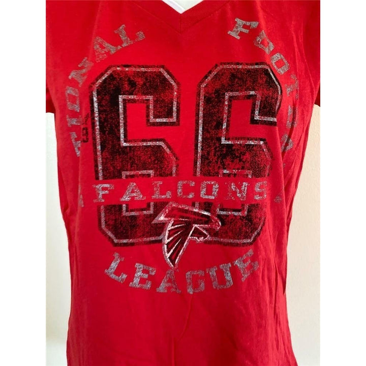 Atlanta Falcons Womens Size M Medium Red Short Sleeve Shirt Image 3