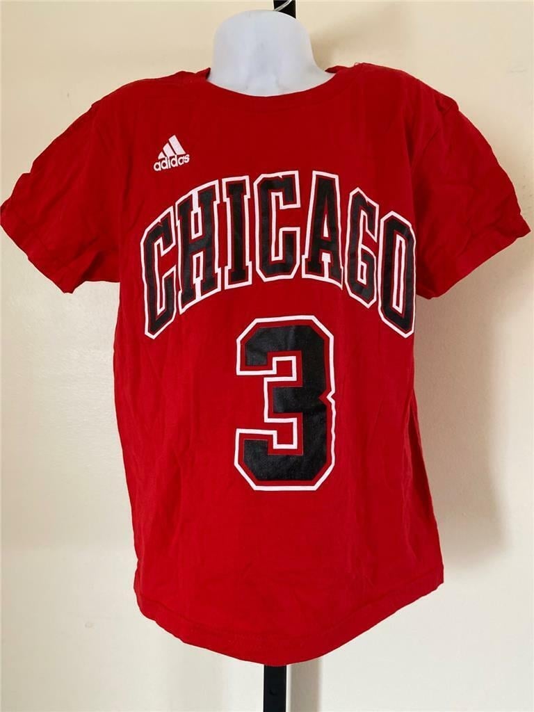 Chicago Bulls 3 Devin Dotson Kids Size L Large Red Shirt Image 1