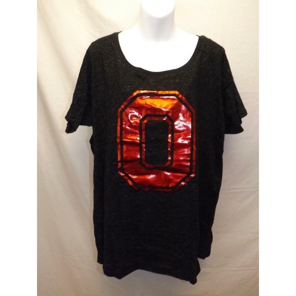 Ohio State Buckeyes Women Size 18/20 Black J.America Scoop Neck Shirt Image 1