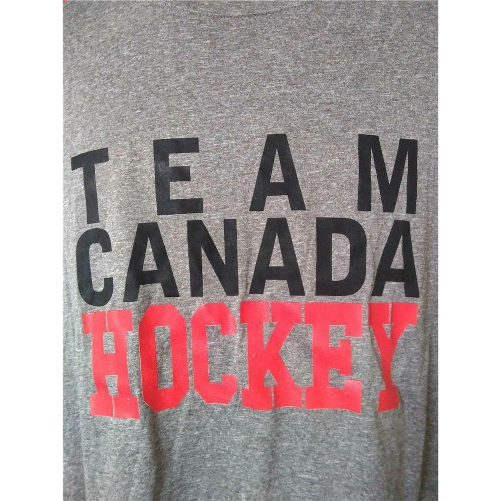 Minor Flaw Team Canada Hockey Mens Size XL Gray Athletic Shirt Image 2