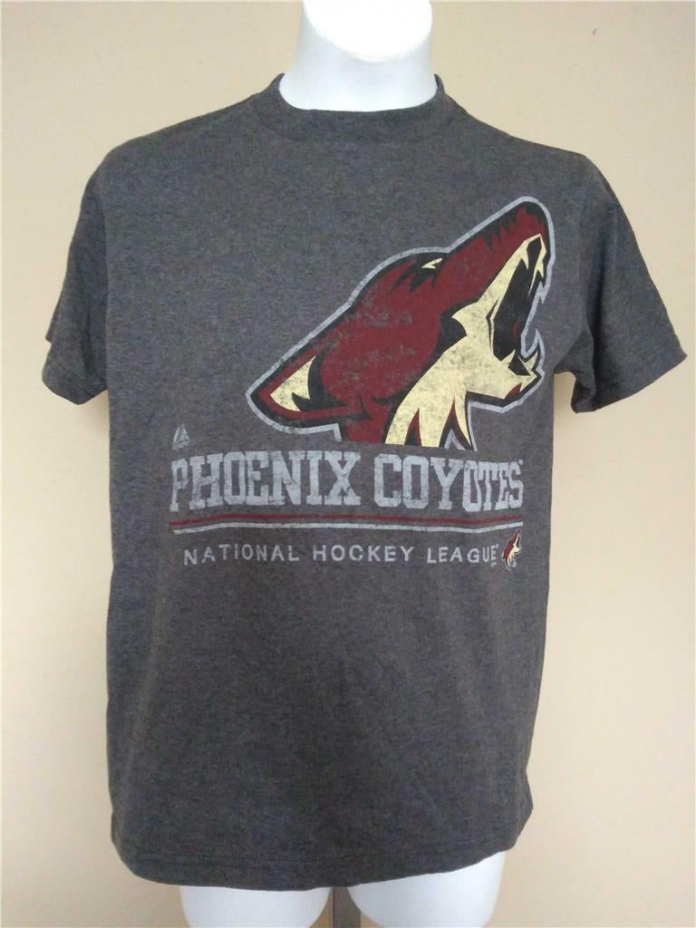 Phoenix Coyotes Youth Size S Small Gray Majestic Shirt Image 1