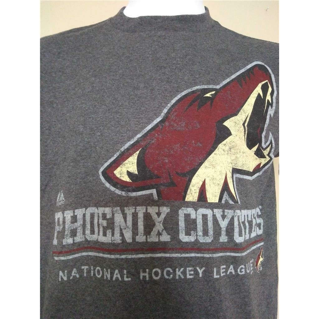 Phoenix Coyotes Youth Size S Small Gray Majestic Shirt Image 2