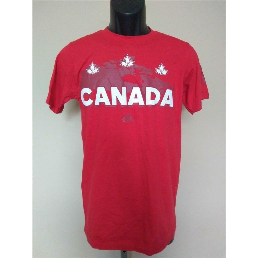 Canada World Cup Hockey 2016 Mens Size S Small Red Adidas Shirt Image 1