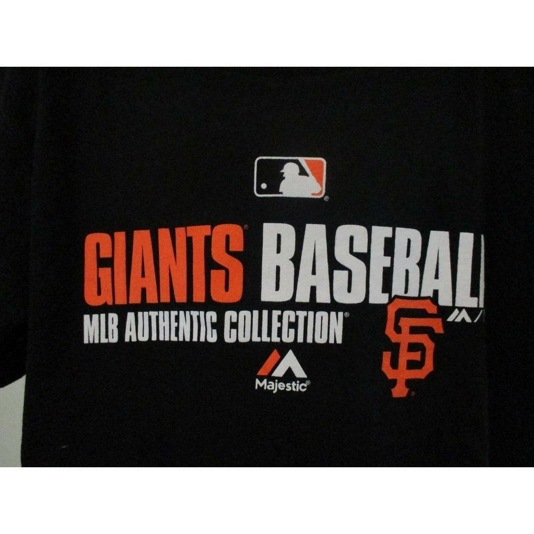 San Francisco Giants Child Kid Size 7 L Large Black Majestic Shirt MSRP 18 Image 3