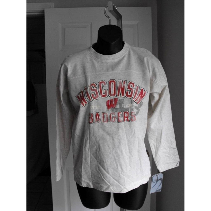 WISCONSIN BADGERS YOUTH MEDIUM (M) T-SHIRT BY J.AMERICA 56NB Image 1