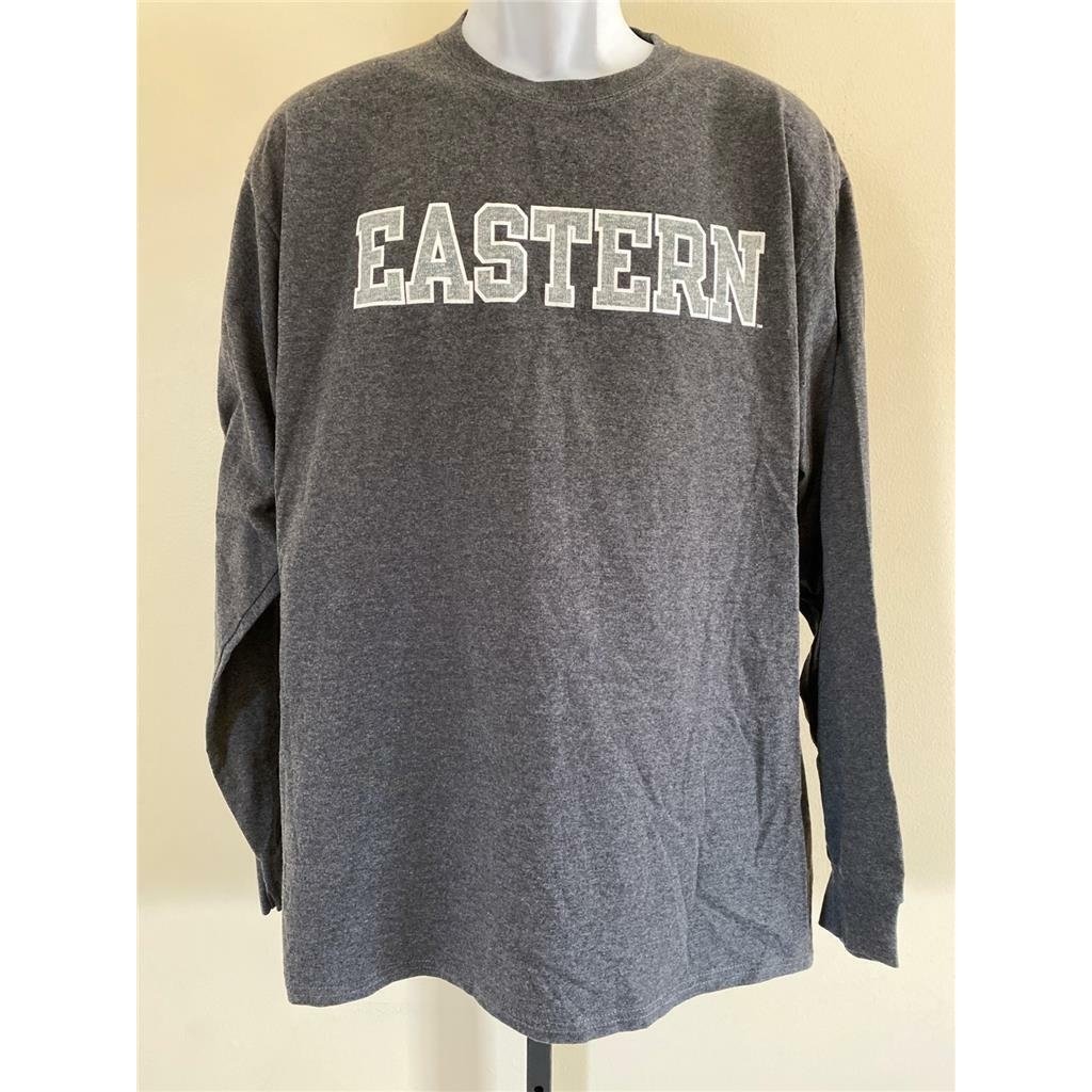 Eastern Eagles Mens Size L Large Gray Long Sleeve Shirt Image 1