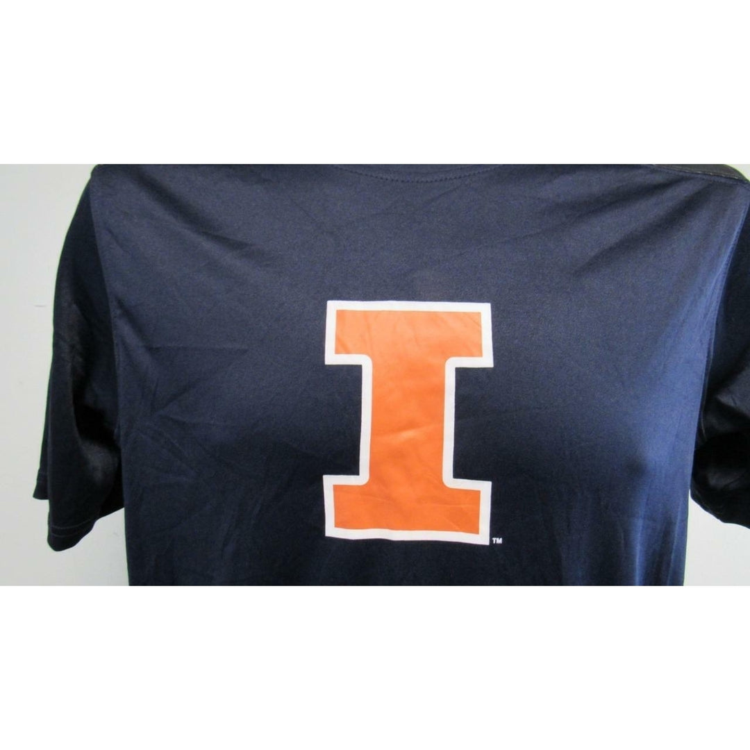 Illinois Fighting Illini Mens Size S Small Polyester Performance Shirt Image 3