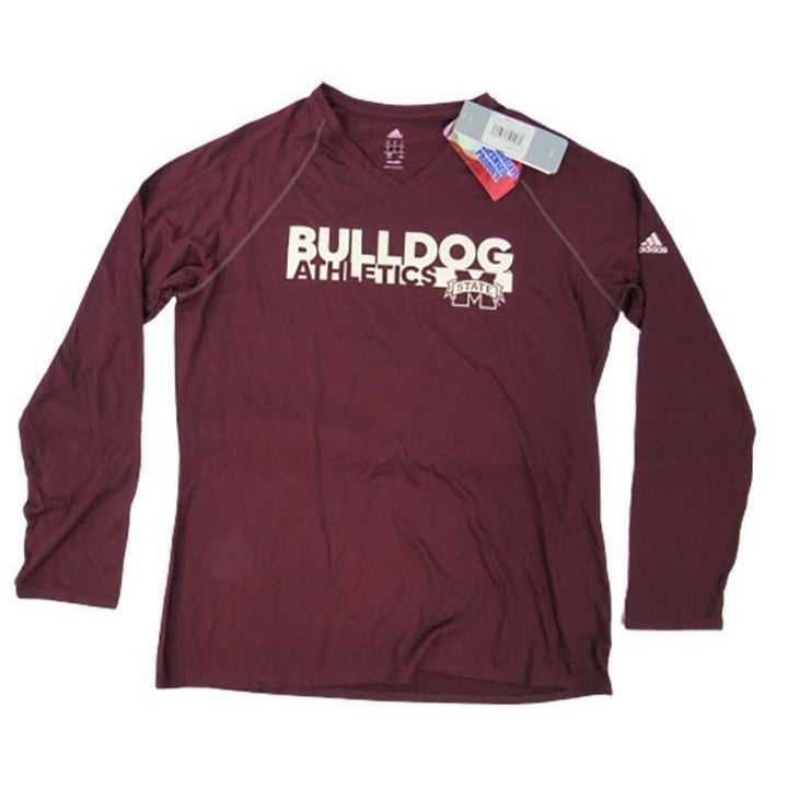 Mississippi State Bulldogs Athletics Womens Size L Large Adidas V-Neck Shirt Image 1