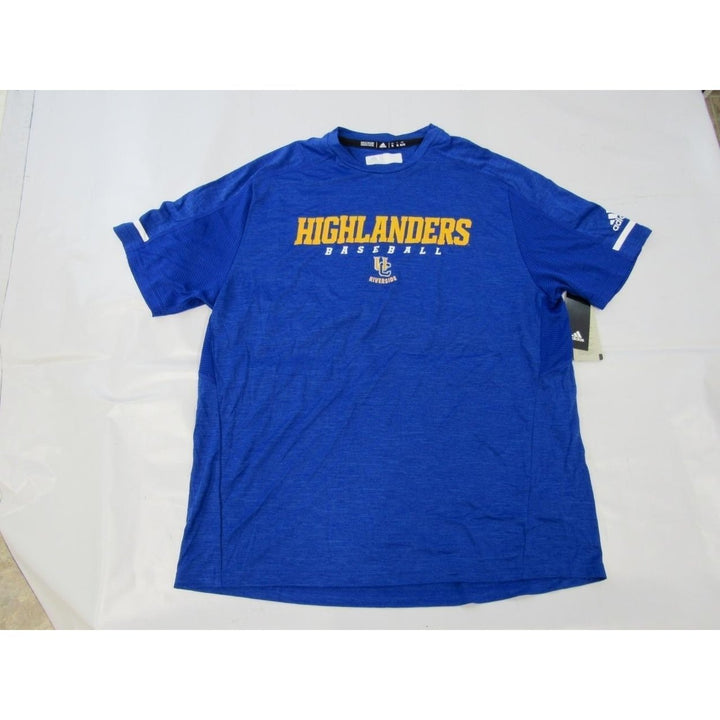 UC Riverside Highlanders Mens Size XL XLarge Adidas Blue Poly Shirt 50 Image 4