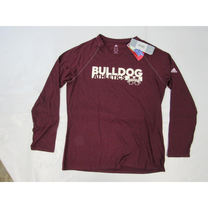 Mississippi State Bulldogs Athletics Womens Size L Large Adidas V-Neck Shirt Image 3