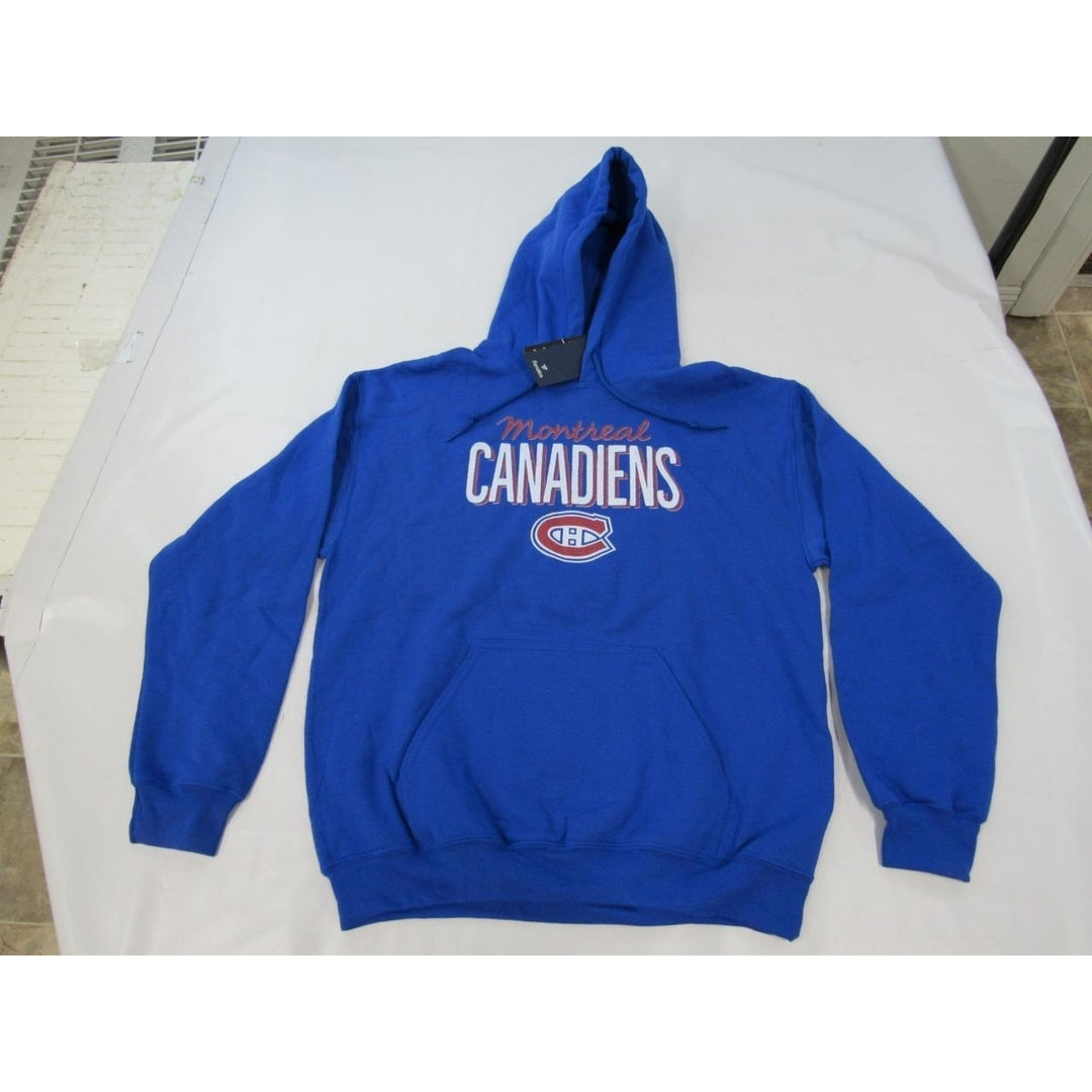 Montreal Canadiens Mens Size M Medium Blue Hoodie Image 1