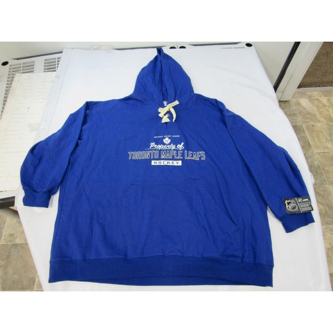 Toronto Maple Leafs Mens Size 5XL 5XLarge Majestic Blue Hoodie Image 3