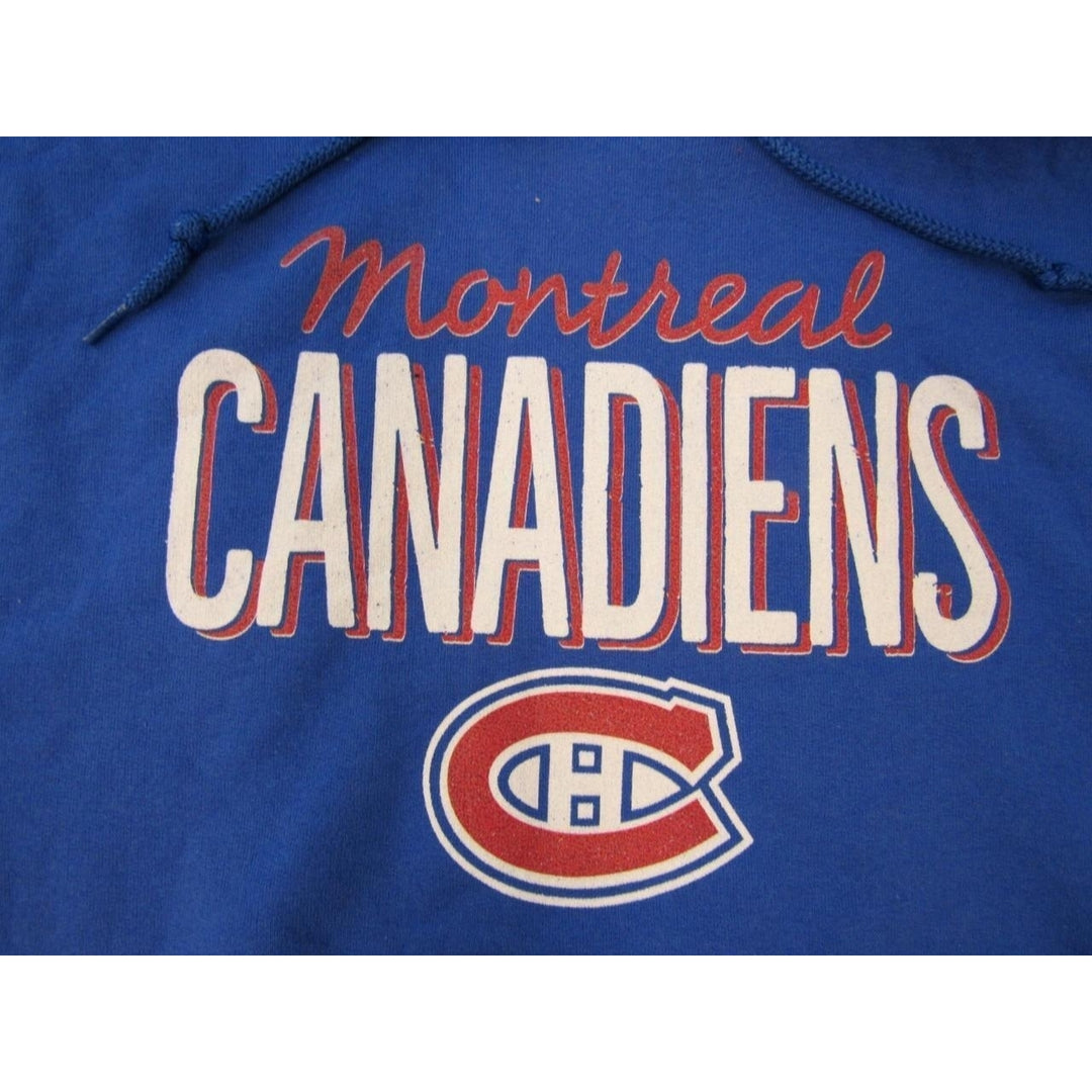 Montreal Canadiens Mens Size M Medium Blue Hoodie Image 3