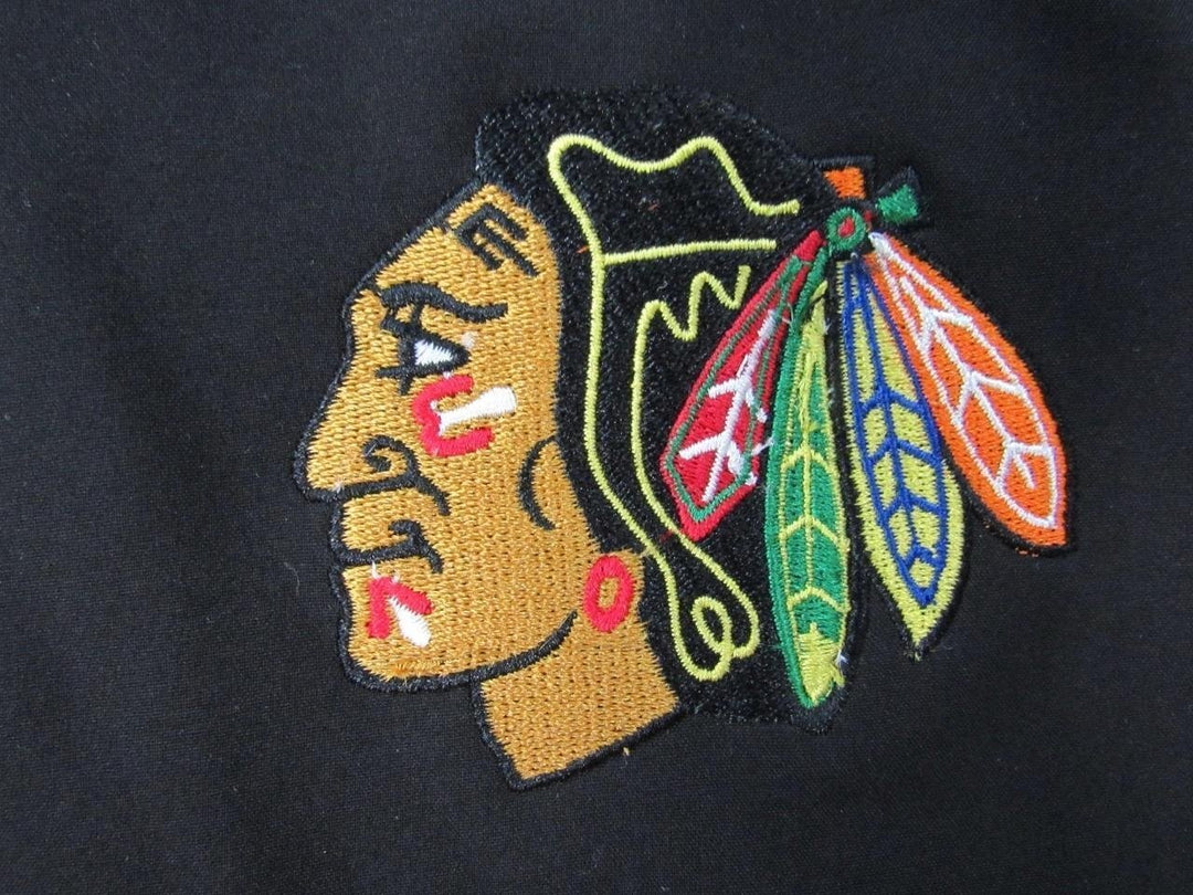 Chicago Blackhawks Youth Size M Medium Black Full Zip Jacket 75 Image 3