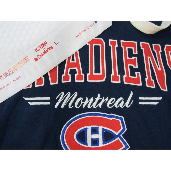 Montreal Canadiens Mens L Large Blue Hoodie Image 6