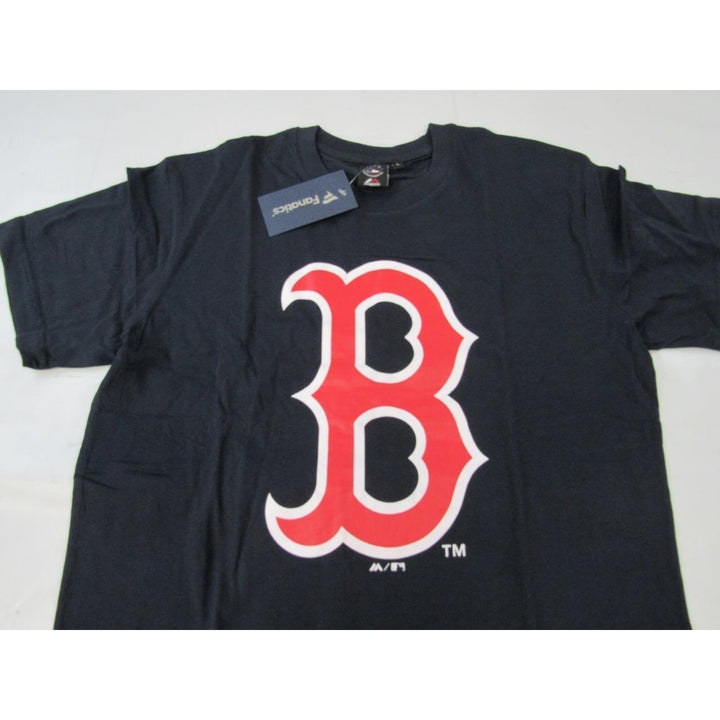 Boston Red Sox Mens Size L Large Majestic Navy Blue Shirt Image 3