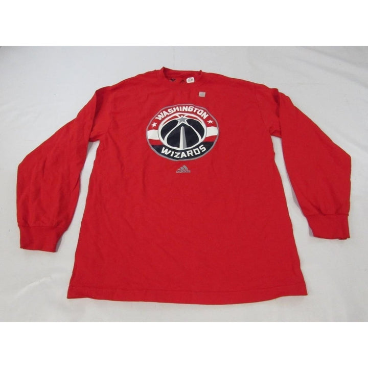 Washington Wizards Mens Size M Adidas Red Long Sleeved Shirt Image 1