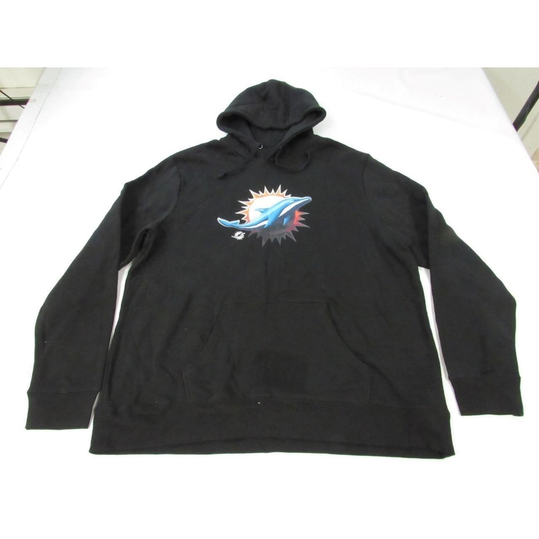 Miami Dolphins Mens Size 2XL 2XLarge Black Hoodie Image 1