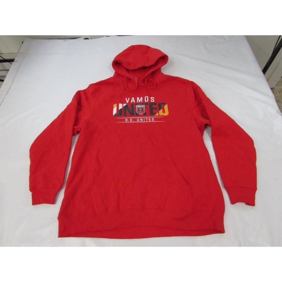 MLS D.C. United "Vamos United" Mens Size XL XLarge Red Hoodie Image 1