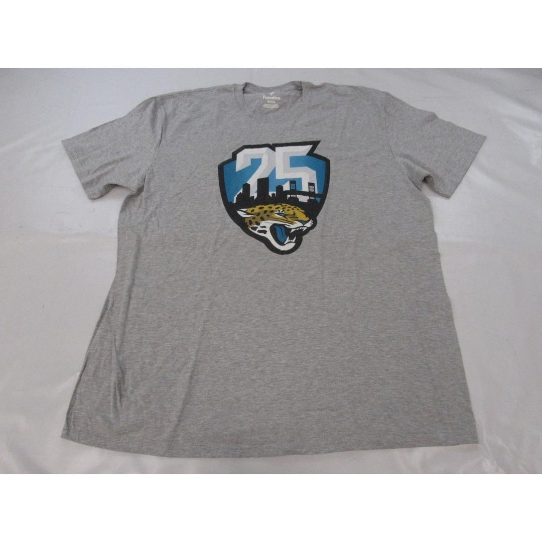 Jacksonville Jaguars 25 DErnest Johnson Mens Size 2XL 2XLarge Gray Shirt Image 1