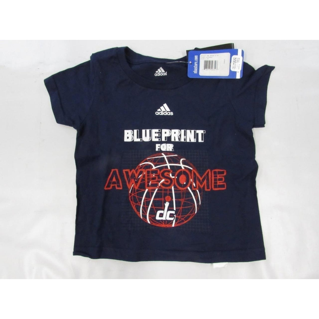 Washington Wizards DC Toddler Kids Size 2T Blue Adidas Shirt Image 1