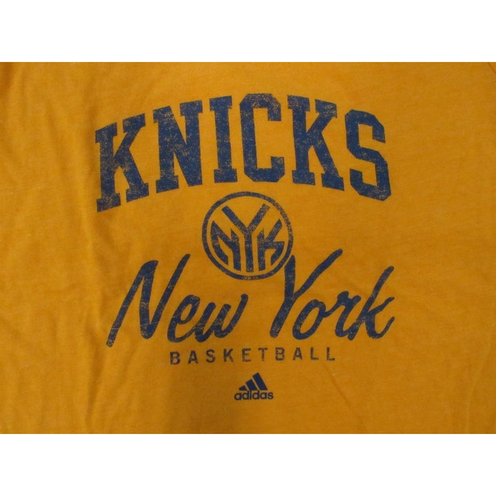 York Knicks Womens Size L Large Adidas Orange V-Neck Shirt Image 3