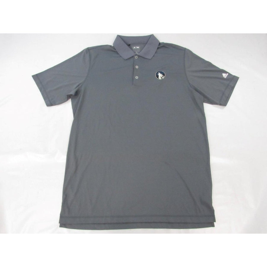 Minnesota Timberwolves Mens Size L-Tall Large-Tall Gray Adidas Polo Shirt Image 1