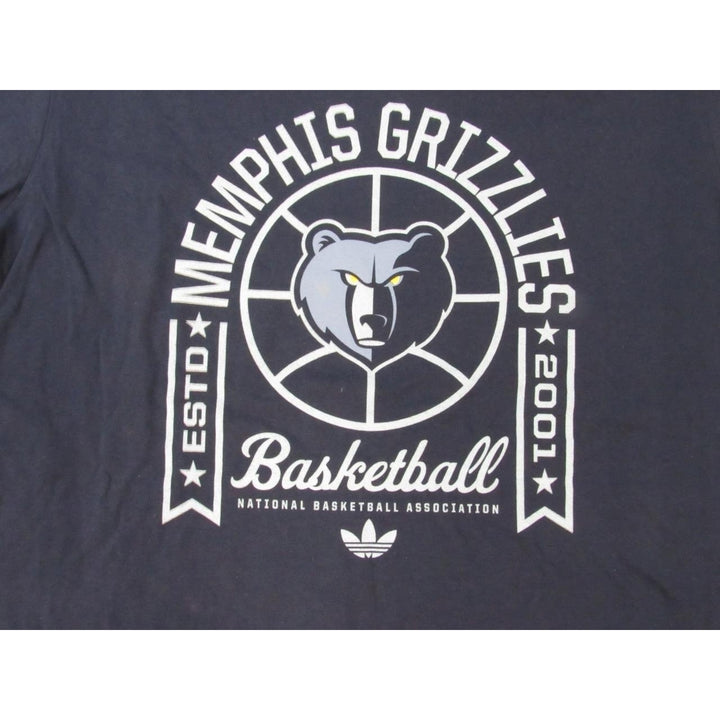 Memphis Grizzlies ESTD 2001 Mens Size 2XL 2XLarge Blue Adidas Shirt Image 3