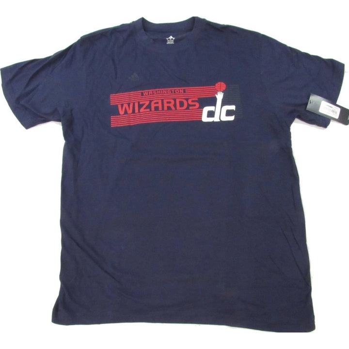 Washington Wizards DC Mens Size M Medium Blue Adidas T-Shirt Image 1