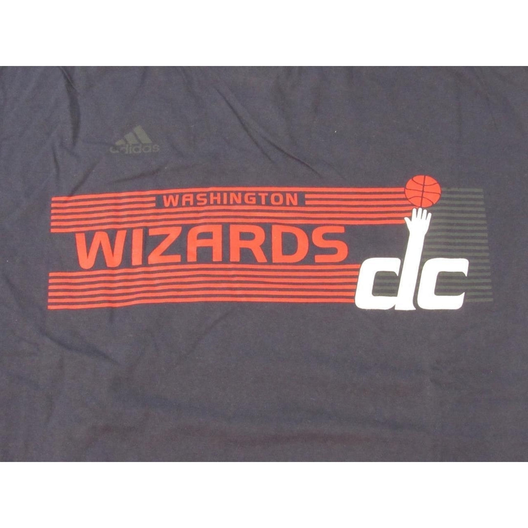 Washington Wizards DC Mens Size M Medium Blue Adidas T-Shirt Image 2