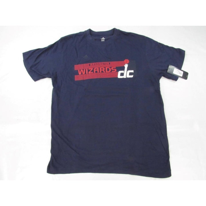 Washington Wizards DC Mens Size M Medium Blue Adidas T-Shirt Image 4