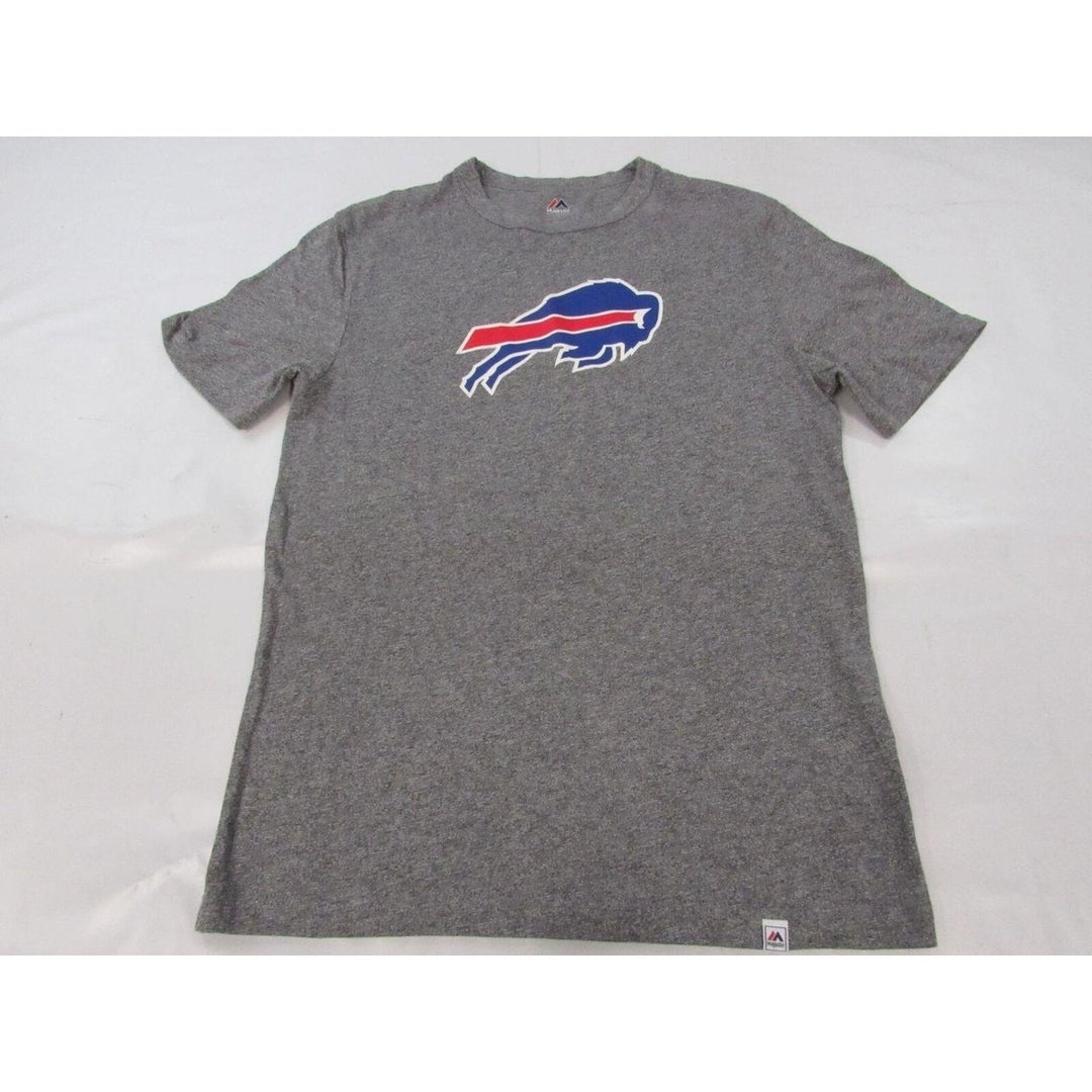 Buffalo Bills Mens Size M Medium Heathered Gray Majestic Shirt Image 1