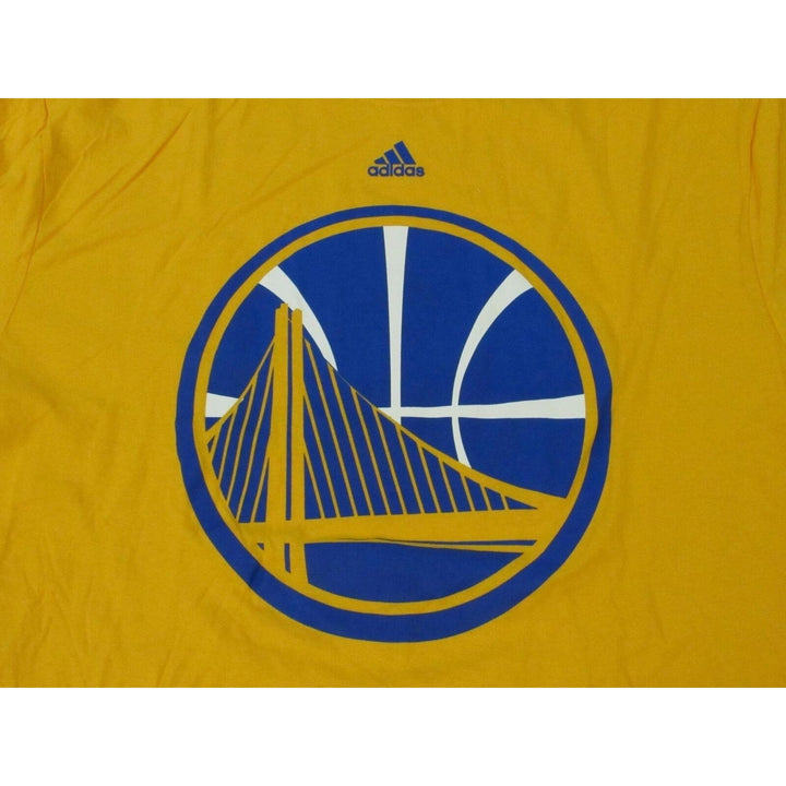 Golden State Warriors Mens Size XL Adidas Long Sleeve Yellow Shirt Image 3