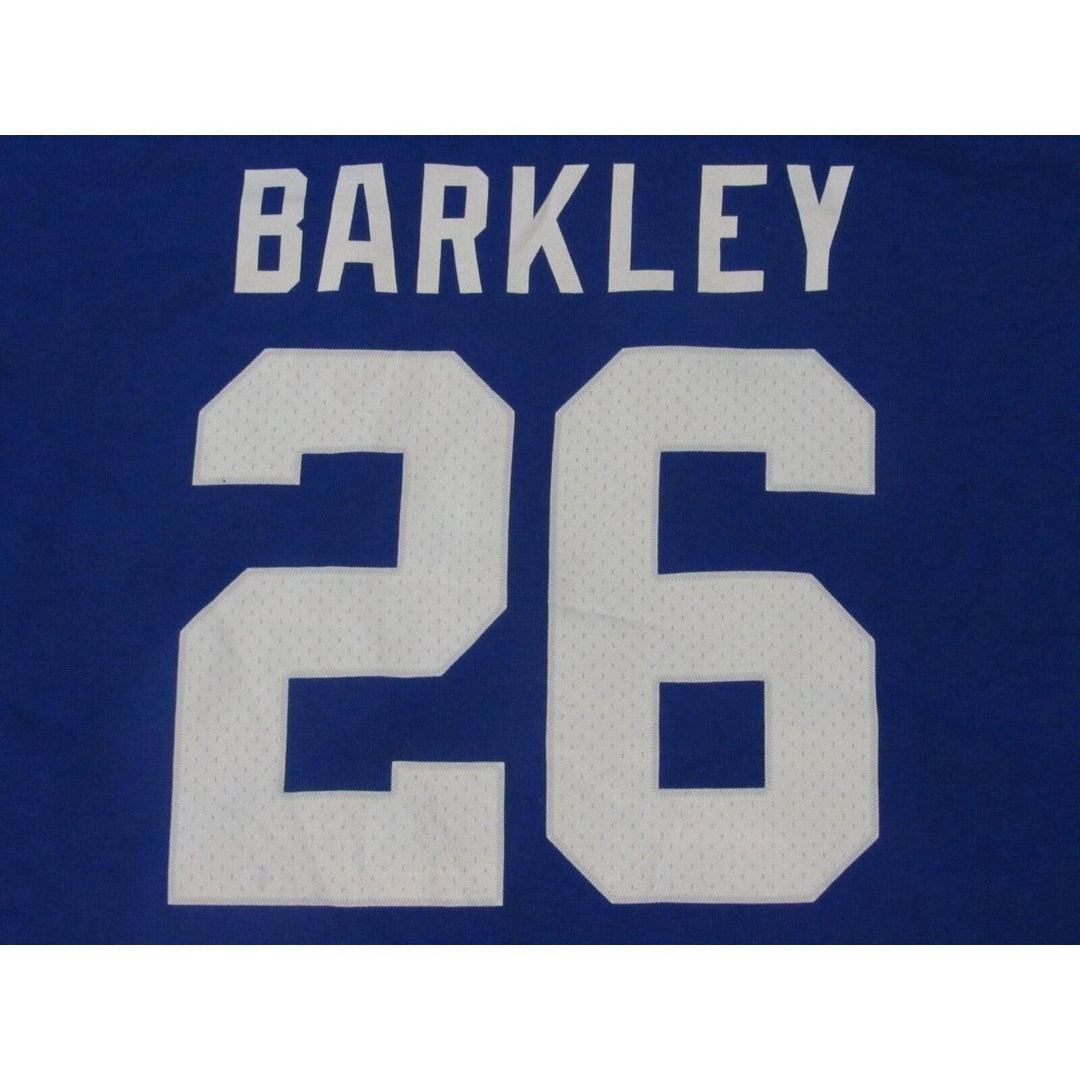 York Giants 26 Saquon Barkley Mens Size 2XL-Tall 2XLarge-Tall Blue Hoodie Image 4