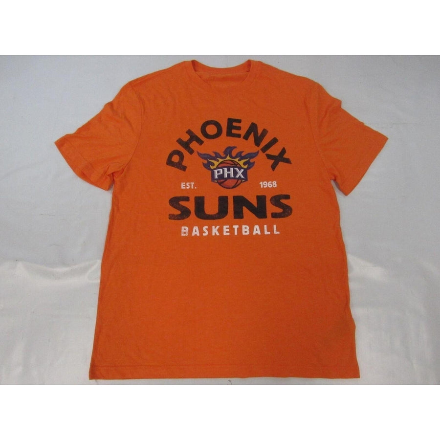 Phoenix Suns EST 1968 Mens Size L Large Orange Shirt w/ Distressed Print Image 1