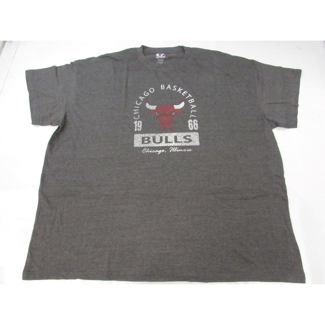 Chicago Bulls Est. 1966 Mens Size 4XL 4XLarge Gray Majestic Shirt Image 4